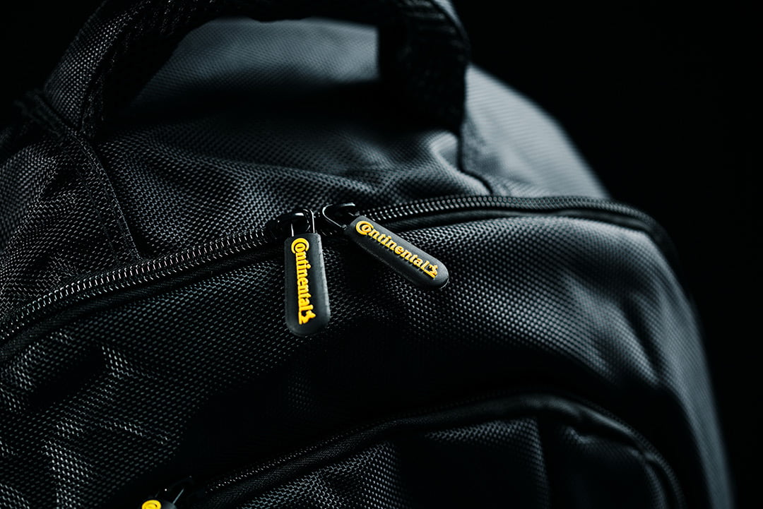 Continental Tyres backpack close-up